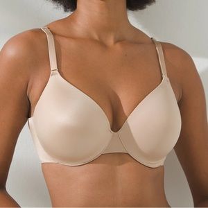 Soma Vanishing Back Full Coverage Bra 32DDD - warm amber / tan / nude color